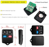 YITAMOTOR 2 New Car Key Fob Keyless Entry Remote Control 4 Button for CWTWB1U212 CWTWB1U331 CWTWB1U345 GQ43VT11T