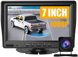 7 inch Vehicle Backup Camera and Monitor Kit,HD 1080P Rear View Camera Monitor,Back Up Camera for Car,Truck,Pickup Truck,SUV,Minivan and Sedans,IP 68 Waterproof and Nice Night Vision Reverse Camera