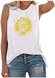 Women Tank Tops, Womens Sunflower Cute Printed Vest Tshirt Sleeveless Workout Blouse Casual Summer Tank Top Tunic Tee