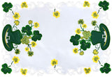 Simhomsen Large Irish Clover Table Runners for St. Patrick’s Day and Spring, Embroidered Shamrock Table Scarf, Decorations (14 × 105 Inch)