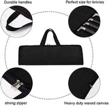 Knife Bag(4 Slots),Chef’s Knife Case,Waterproof Knife Roll with Durable Handles, Portable Knife Roll Bag Suitable For The Meat Cleaver, for Working/Camping(18 x 11 Inch)