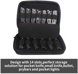 Pocket Knives Case, Folding Knives Display Case, Small Knife Storage Cases, Folding Knife Storage Box with 14 Slots, Hand Tools Case