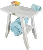 CoastalVogue Satori Shower Stool, 18", Driftwood