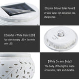 Solar-Powered LED Ceramic Night Lights