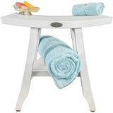 CoastalVogue Satori Shower Stool, 18", Driftwood