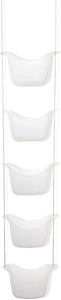 Umbra 022360-670 Bask, White Hanging Shower Caddy, Bathroom Storage and Organizer for Shampoo, Conditioner, Bath Supplies and Accessories, 11-1/4" x 5-1/4" x 36-1/2" h