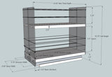 Vertical Spice - 33x2x11 DC - Spice Organizer - Two-Tiered Cabinet Drawers for Large Containers