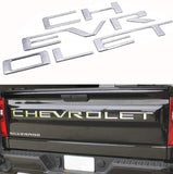 Tailgate Insert Letters Compatible for 2019-2021 Chevrolet Slverado - 3M Adhesive and 3D Raised Tailgate Letters