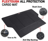 Motor Trend Premium FlexTough All-Protection Cargo Mat Liner – w/Traction Grips & Fresh Design, Heavy Duty Trimmable Trunk Liner for Car Truck SUV, Black (DB220-B2)