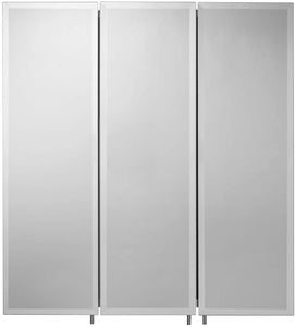 Croydex Grove Triple Door Tri-View Aluminium Cabinet with Hang N Lock Fitting System, 61 x 66 cm