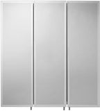 Croydex Grove Triple Door Tri-View Aluminium Cabinet with Hang N Lock Fitting System, 61 x 66 cm