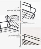 Shower Organizer Caddy Corner Shelf Bathroom Basket Rack Bathroom Accessories Hanging Shower Storage Soap Holder Wire Basket Shelves For Bathroom Kitchen Dorm Shower Caddy Tension Pole (Black)