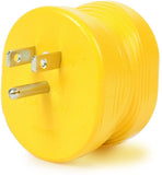 Camco PowerGrip Durable Electrical Adapter - Easy Grip for Simple and Safe Use, 30 AMP Male 15 AMP Female (55233), Yellow|Yellow