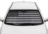 Black White/Gray American Flag - Front Windshield Sun Shade - Accordion Folding Auto Sunshade for Car Truck SUV - Blocks UV Rays Sun Visor Protector - Keeps Your Vehicle Cool - 58 x 28 Inch