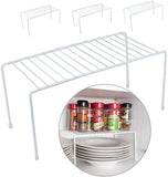 Evelots Kitchen Cabinet/Counter Shelf-Organizer-Double Space-Sturdy Metal-Set/4