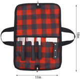 Chef’s Knife Roll, 4 Slots Travel Knife Holder, Heavy Duty Oxford Knife Bag, Portable Home Kitchen Cooking and Barbeque Tools Storage Case, Great Knife Holder Protectors for Working, Camping