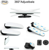 TRUE LINE Automotive Frameless 360 2 Piece Mirror Blind Spot Mirror Kit 360 Degree Adjustable Ultra Safety Stick on