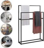 Y-only Free Standing Towel Drying Rack, Metal Towel Bar Stand, Towel Racks for Bathroom Free Standing Gold, Rust-Resistant, Kitchen Bathroom Organizer Holdergold-65x20x110cm