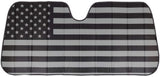 Black White/Gray American Flag - Front Windshield Sun Shade - Accordion Folding Auto Sunshade for Car Truck SUV - Blocks UV Rays Sun Visor Protector - Keeps Your Vehicle Cool - 58 x 28 Inch