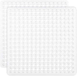 Gorilla Grip Patented Shower Stall Mat, 21x21 Bath Tub Mats, Washable, Square Bathroom Mats for Showers with Drain Holes, Suction Cups, White