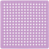 Gorilla Grip Patented Shower Stall Mat, 21x21 Bath Tub Mats, Washable, Square Bathroom Mats for Showers with Drain Holes, Suction Cups, White