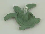 Set of 12 Green Verdigris Cast Iron Sea Turtle Drawer Pulls Decorative Cabinet Door Knobs Nautical Bathroom Kitchen Beach Home Decor