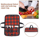 Chef’s Knife Roll, 4 Slots Travel Knife Holder, Heavy Duty Oxford Knife Bag, Portable Home Kitchen Cooking and Barbeque Tools Storage Case, Great Knife Holder Protectors for Working, Camping