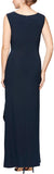 Women's Long Column Dress with Sweetheart Neck (Petite and Regular)