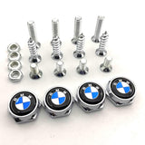 4Pcs License Plate Fasteners for BMW Vehicles - Automotive Exterior Accessories for BMW License Plate Frame Zinc Alloy Screws