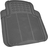 BDK 4pc Heavy Duty Front & Rear Rubber Floor Mats for Car SUV Van & Truck, All Weather Protection Universal Fit, Gray (MT654PLUS)