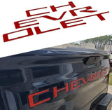 Tailgate Insert Letters Compatible for 2019-2021 Chevrolet Slverado - 3M Adhesive and 3D Raised Tailgate Letters