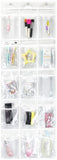 Over The Door Hanging Organizer - 15 Crystal-Clear Pockets and 3 Metal Hooks - Pantry Organizer and Kitchen Storage Unit