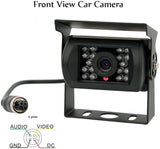 Camecho Vehicle Backup Camera 4 Split Monitor Front View Rear View Camera Auto 18 IR Night Vision Waterproof Aviation 4 Pins Connector LCD Monitor for Trucks RV Trailer Bus