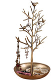 INVIKTUS Silver Birds Tree Jewelry Stand Display Earring Necklace Holder Organizer Rack Tower