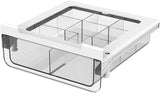 vacane Under Shelf Pull Out Drawer with Removable Divider, Under Cabinet Organizer Hanging Storage Baskets Easy to Install,Durable BPA-Free Plastic Storage Organizer for Closet Kitchen Pantry,Clear