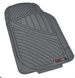 Motor Trend FlexTough Performance All Weather Rubber Car Floor Mats with Cargo Liner – Full Set Front & Rear Odorless Floor Mats for Cars Truck SUV, BPA-Free Automotive Floor Mats (Gray)