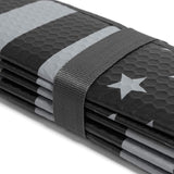 Black White/Gray American Flag - Front Windshield Sun Shade - Accordion Folding Auto Sunshade for Car Truck SUV - Blocks UV Rays Sun Visor Protector - Keeps Your Vehicle Cool - 58 x 28 Inch