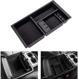 AORRO Center Console Organizer for Chevy/Chevrolet Tahoe Suburban Silverado GMC Sierra Yukon 2015-2018 ABS Tray Armrest Box Secondary Storage Full Console w/Bucket Seats ONLY (Black)