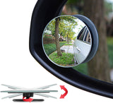 Ampper Blind Spot Mirror, 2" Round HD Glass Convex Rear View Mirror, Pack of 2