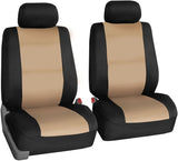 FH Group FB083GRAY115 Full Set Seat Cover (Neoprene Waterproof Airbag Compatible and Split Bench Gray)