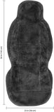 Eurow Sheepskin Seat Cover, 56 by 23 Inches, Gray