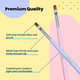 Nail Art Brushes Set, Gel Polish Nail Art Design Pen Painting Tools with Nail Extension Gel Brush, Builder Gel Brush, Nail Art Liner Brush and Nail Dotting Pen for Salon at Home DIY Manicure