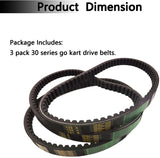 waltyotur 3PCS 30 Series Drive Belt 725 Replacement for Go Kart Torque Converter Go-Karts Engine Drive Belt Clutch Belts 9.100.018-725