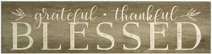 Stratton Home Decor Grateful, Thankful, Blessed Wall Art, 28.00 W X 1.50 D X 7.00 H, Neutral