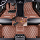 Muchkey car Floor Mats fit for 95% Custom Style Luxury Leather All Weather Protection Floor Liners Full car Floor Mats Black