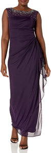 Women's Long Column Dress with Sweetheart Neck (Petite and Regular)