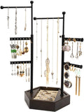 Emfogo Jewelry Organizer Tree Stand - 6 Tier Jewelry Holder Stand with Adjustable Height Necklace Organizer Display for Earrings Ring Bracelet (Black)