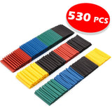 aeliussine 530pcs Heat Shrink Tubing Kit Shrink Wrap Insulation Shrinkable Tube Assortment Electronic Polyolefin Ratio 2:1 Wrap Wire Cable Sleeve Tubes Kit