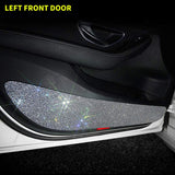 eing Bling Car Door Anti-Kick Pad Crystal Door Protective Pad Universal Anti-Kick Dirty Stickers Anti-Collision Stickers,4 Pack/Set(2 Pack for Front Door and 2 Pack for Back Seat Door),Pure White