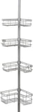 Zenna Home 2159NN Tension Pole Shower Caddy, Satin Nickel